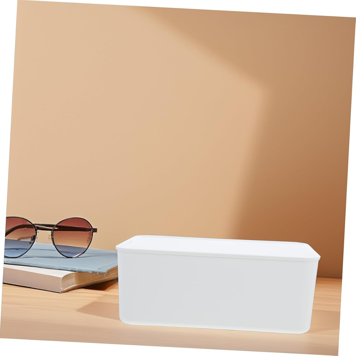 Baby Wipe Dispenser Lid Plastic Storage Box Waterproof Dustproof Wipes Holder for Bathroom and Kitchen White Organizer image number 6