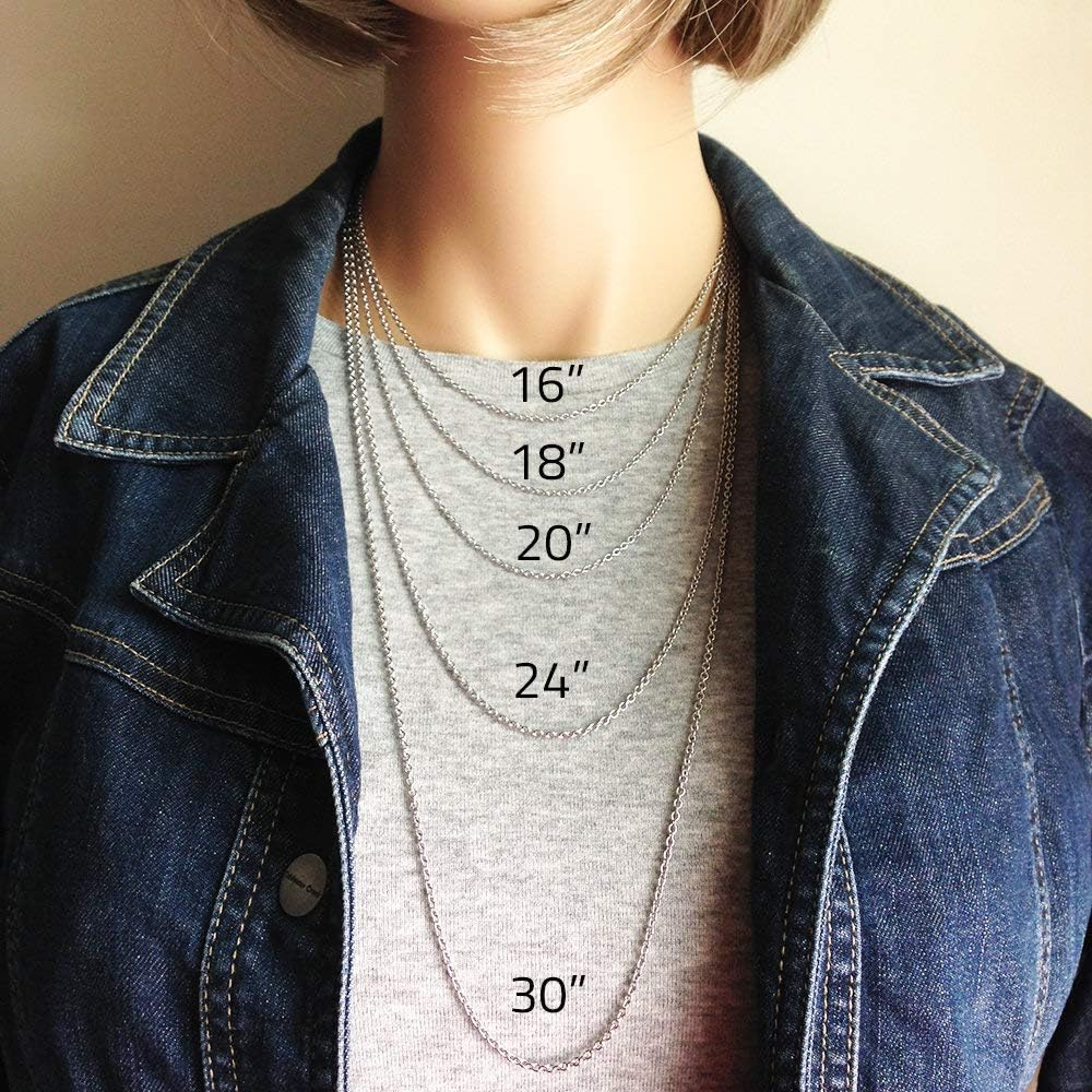 Wholesale 12 PCS Genuine Stainless Steel Fine Cable Chain Necklace Chains Bulk for Jewelry Making 18-30 Inches (20 Inch(2Mm)) image number 1