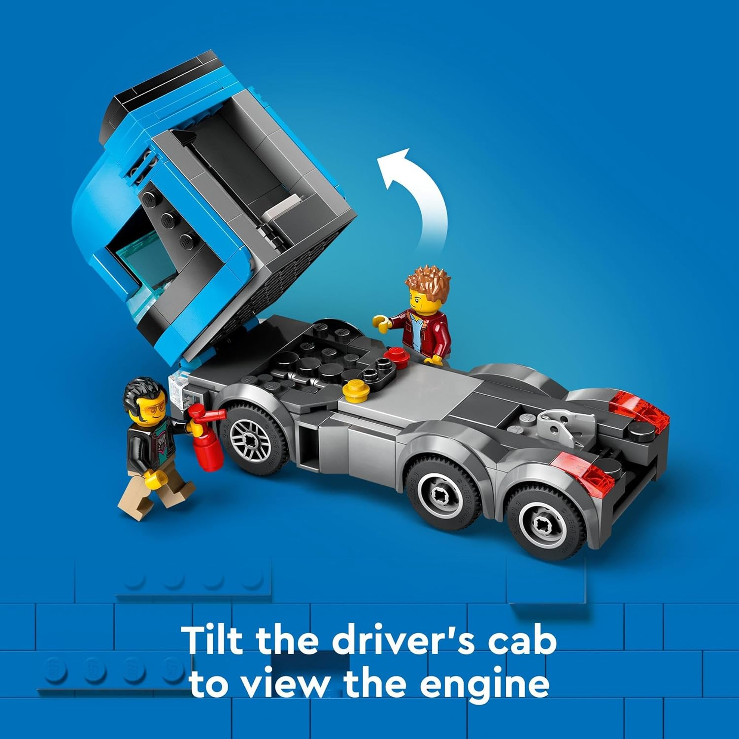 LEGO City Car Transporter Truck with Sports Cars Construction Set, 4 Vehicle Kids Toys for 7 plus Year Old Boys & Girls, STEM Building Kit with Trailer and 4 Minifigures 60408 image number 1