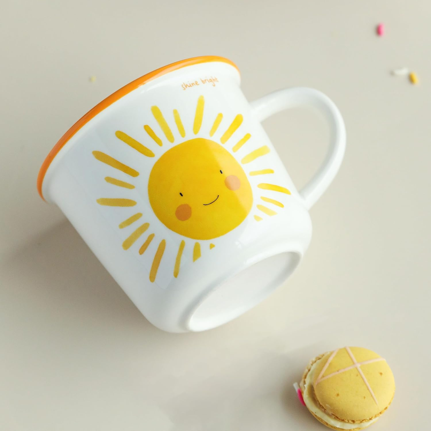Cute Sunshine Mug 380Ml Good Morning Ceramic Cup with Handle Coffee Tea Milk Water Mug for Men Women Dishwasher and Microwave Safe image number 5