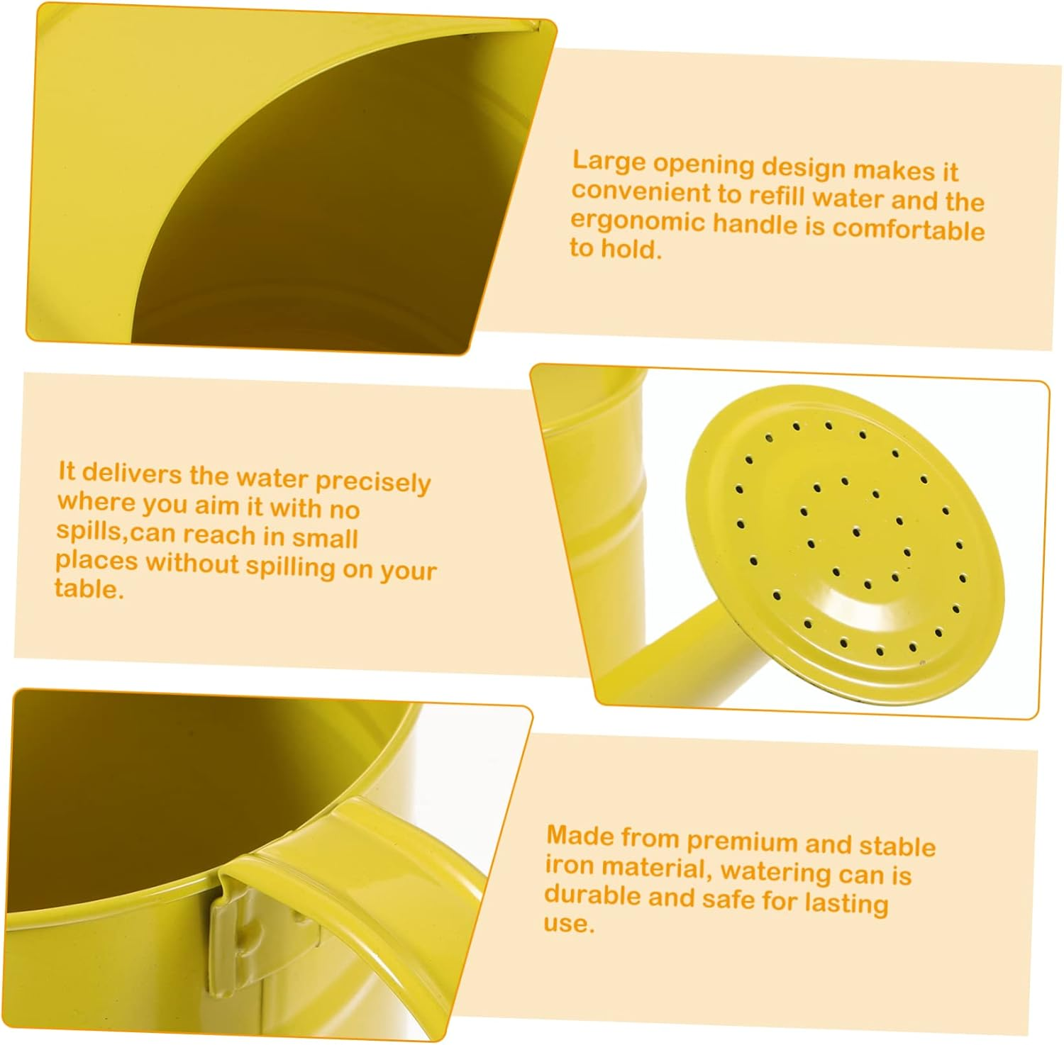 Garden Sprinkler Can Spout Watering Can for Gardening 1.5L Iron Watering Pot with Long Spout and Spill-Free Design for Flowers Grass Indoor Outdoor Use image number 1