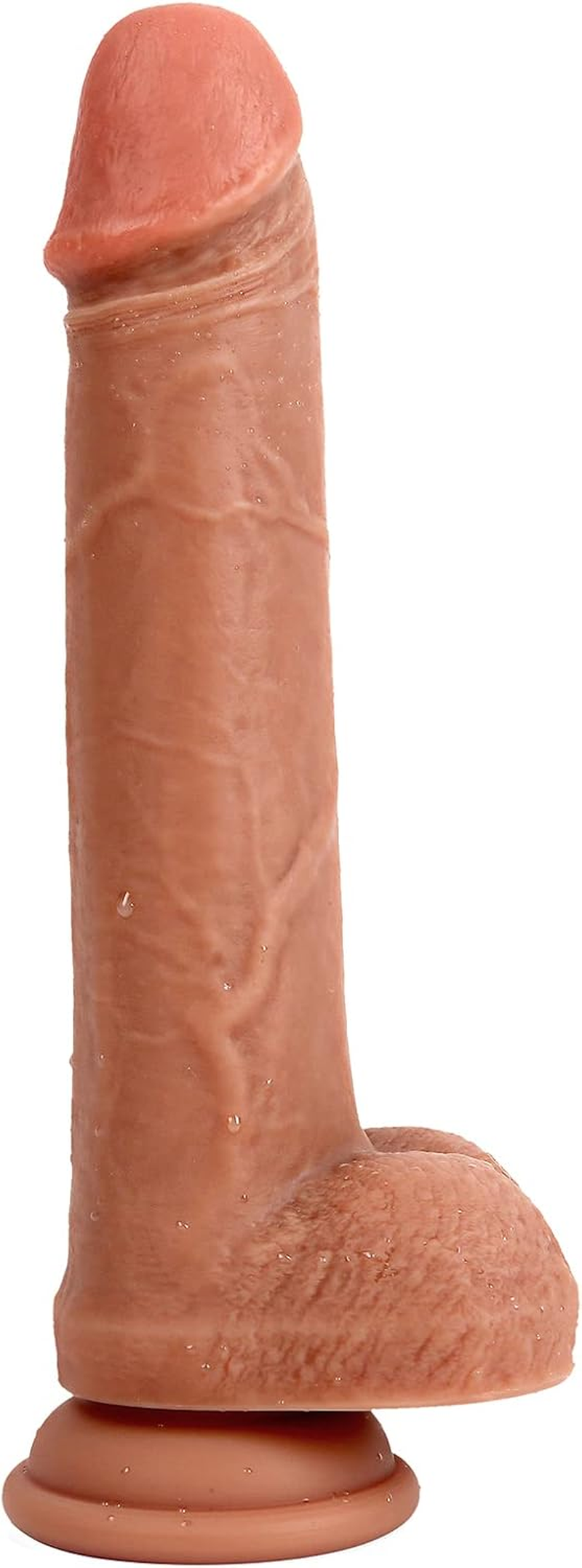 Anfei Hyper Realistic Dildo Dual Layer Liquid Silicone Bendable Penis with Suction Cup Dual-Layered Silicone Cock Slightly Bendable 8 Inch G Spot Dildo Penis Toy Premium Liquid Silicone Penis Dong with Suction Cup, Female Sex Toy Sex Dildos for Women image number 1