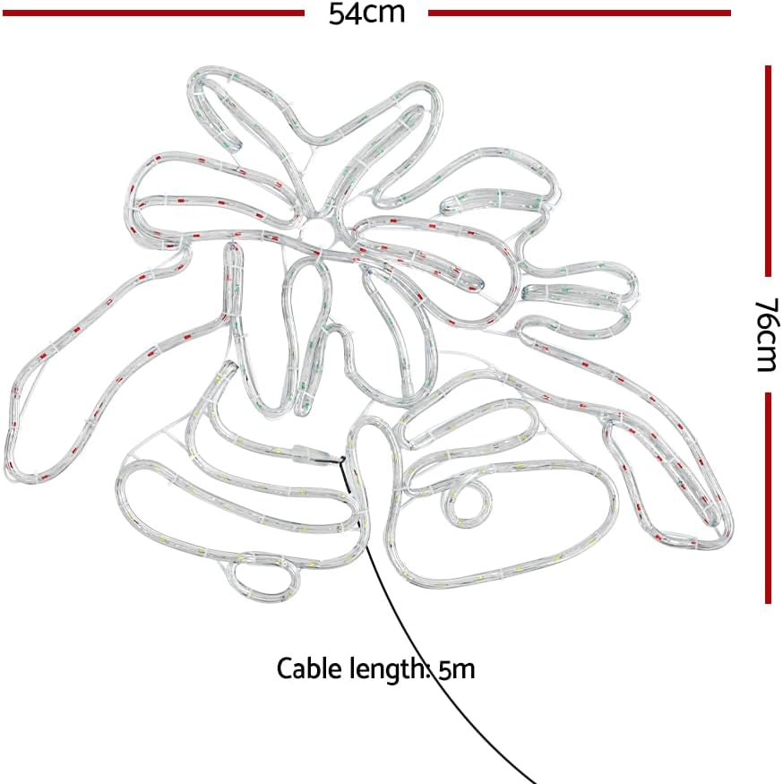 Jingle Jollys Christmas Lights Cold White LED String Light, Indoor Outdoor Decorations, 76Cm Long 216 Bulbs Fairy Bell Water Resistant for Home Indoor Wedding Party Festival Decor image number 6