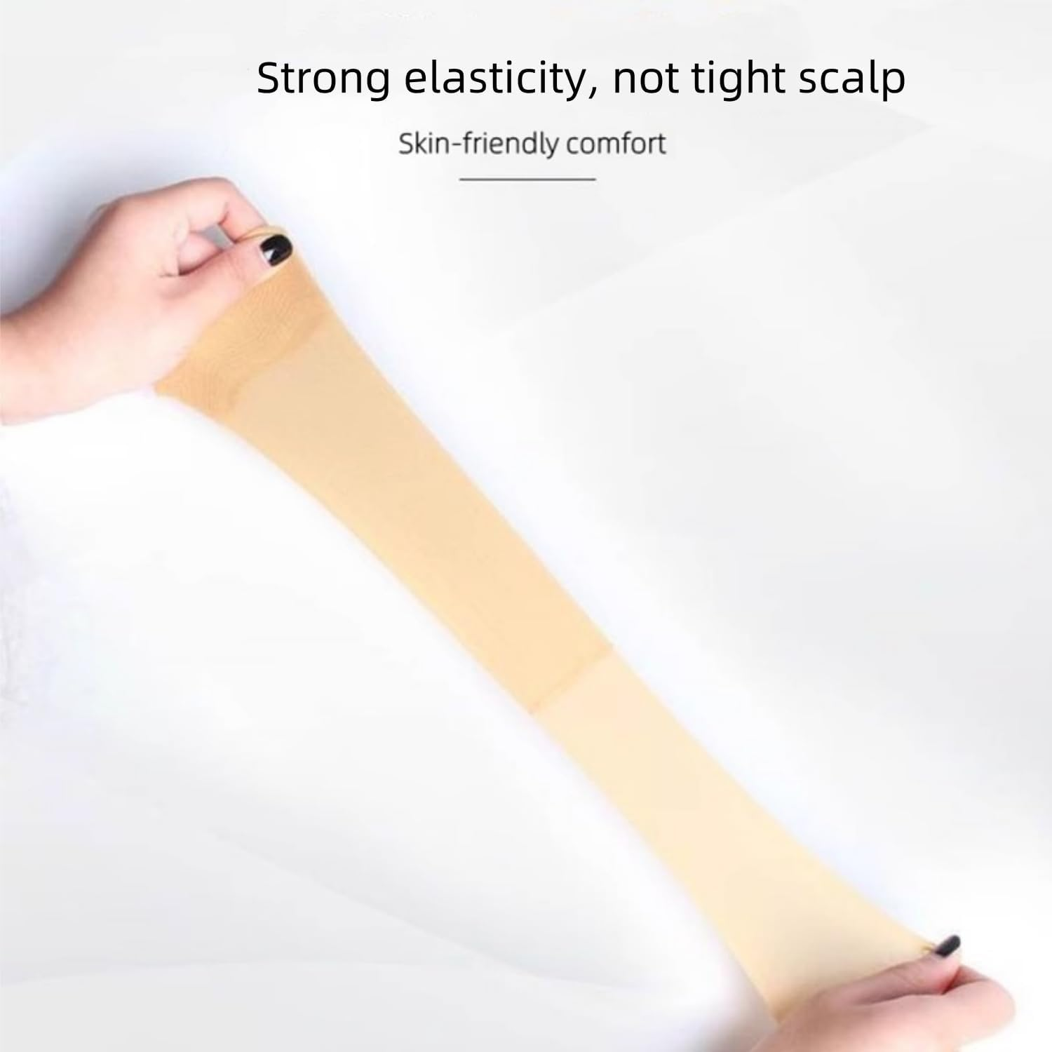 Wig Caps,12Pcs Nude Beige Stocking for Wigs Stretchy Nylon Natural Transparent HD Cap image number 2