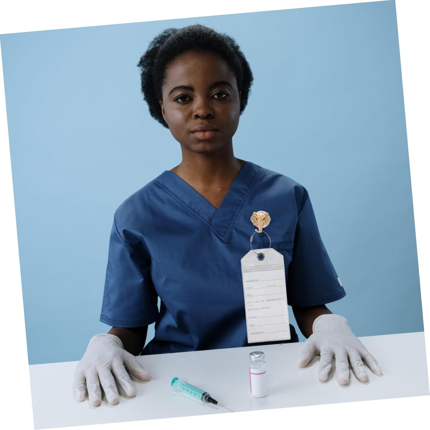 Angoily 5Pcs Clear PVC Luggage Tags Id Card Holders with Steel Rings for Travel Suitcases Cruise Ships Sports Gear Pet Carriers Reusable Badge Sleeves for Office and Holidays image number 4