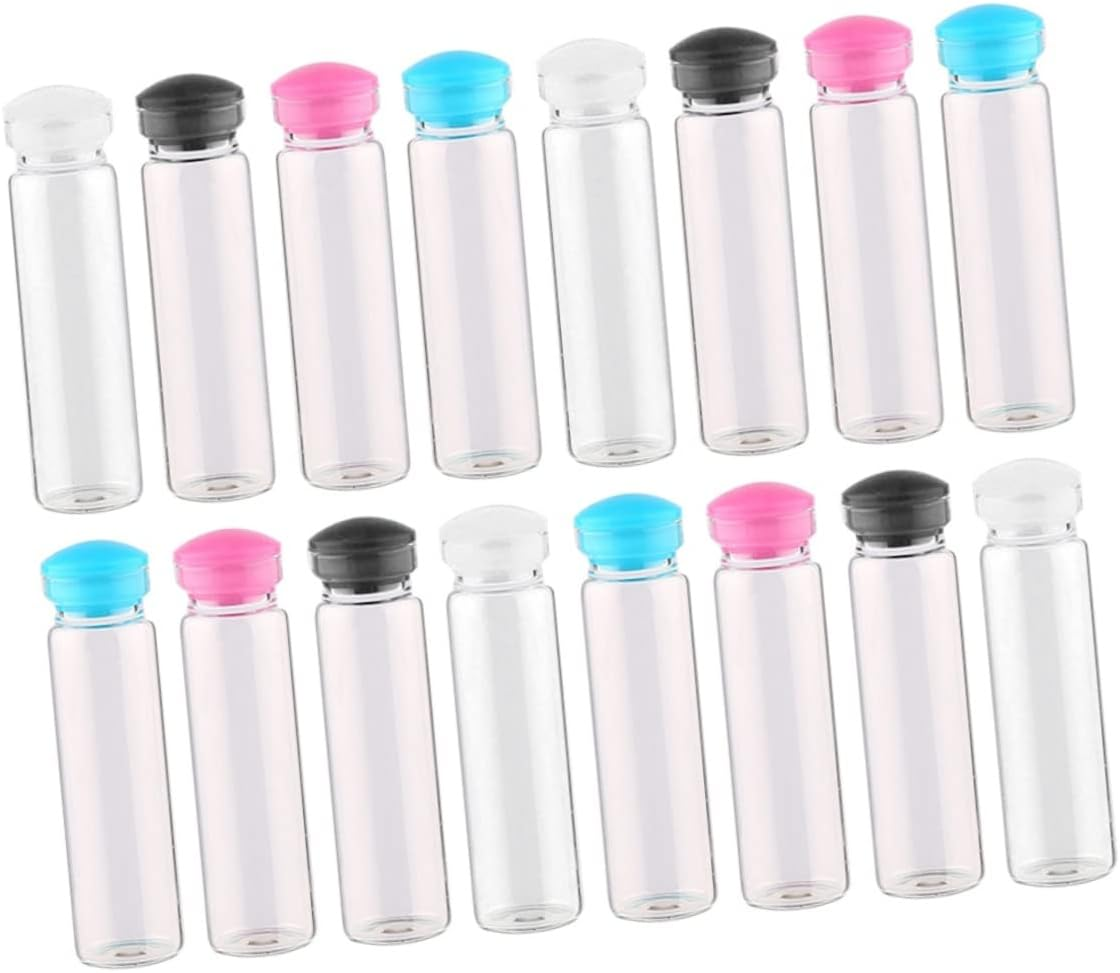 COHEALI 50Pcs Small Mini Glass Jars Decorative Bottles Corks for Diy Wish Perfume Decorative Projects image number 1