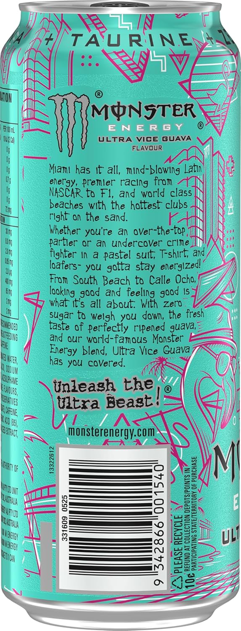 Monster Energy Drink Ultra Vice Guava 24 X 500Ml image number 1