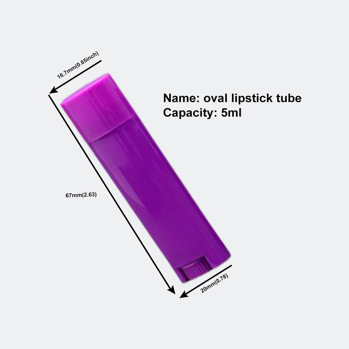 FZBNSRKO 5Ml 25Pcs Empty Oval Deodorant Lip Balm Tubes Containers Twist-Up Refillable Containers for Lipstick,Chapstick,Homemade Lip Balm,Diy Deodorants(Purple) image number 6