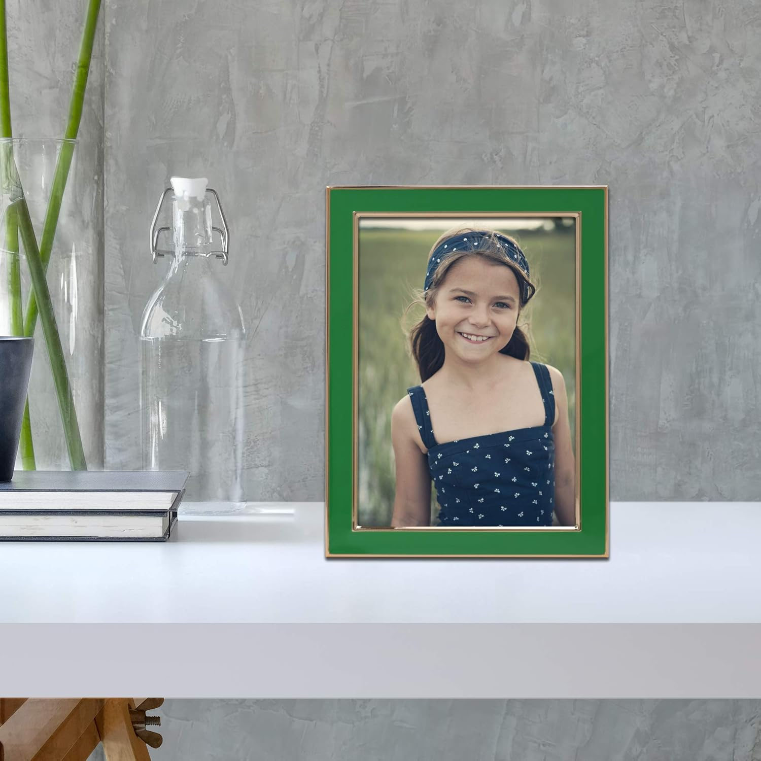 Lawrence Frames Metal Frame, Polished Enamel, Green, 5X7 image number 7