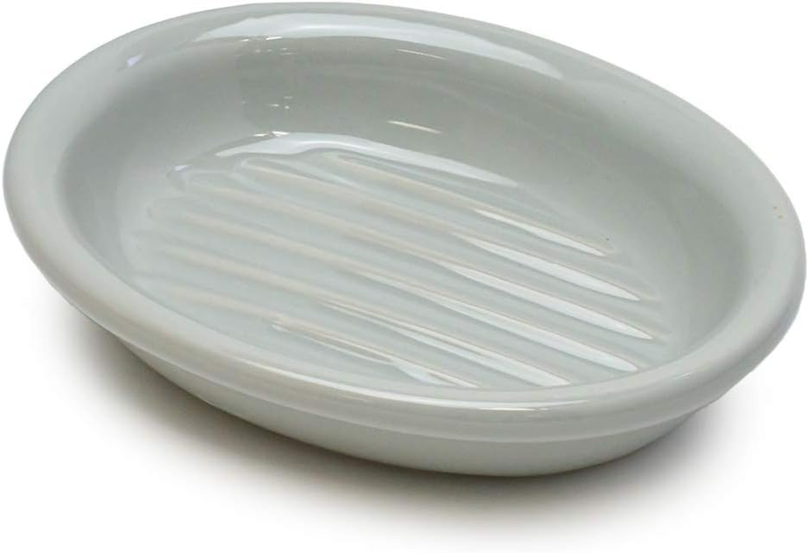 TAMAKI T-922101 Pet Tableware, Appetit for Cats, Oval, Gray, Diameter 6.5 X Depth 4.9 X Height 1.4 Inches (16.5 X 12.5 X 3.5 Cm), 6.8 Fl Oz (200 Ml), Microwave and Dishwasher Safe image number 1