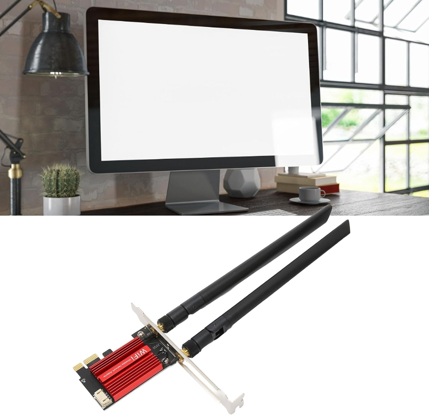 7260AC Pro PCIE Wifi Card, Pcie Network Card with 2.4Ghz and 5Ghz Dual Band,1200Mbps, Wifi Adapter for Desktop PC Compatible with Pciex1/X4/X8/X16, for Wins 7/8/10/11 image number 3