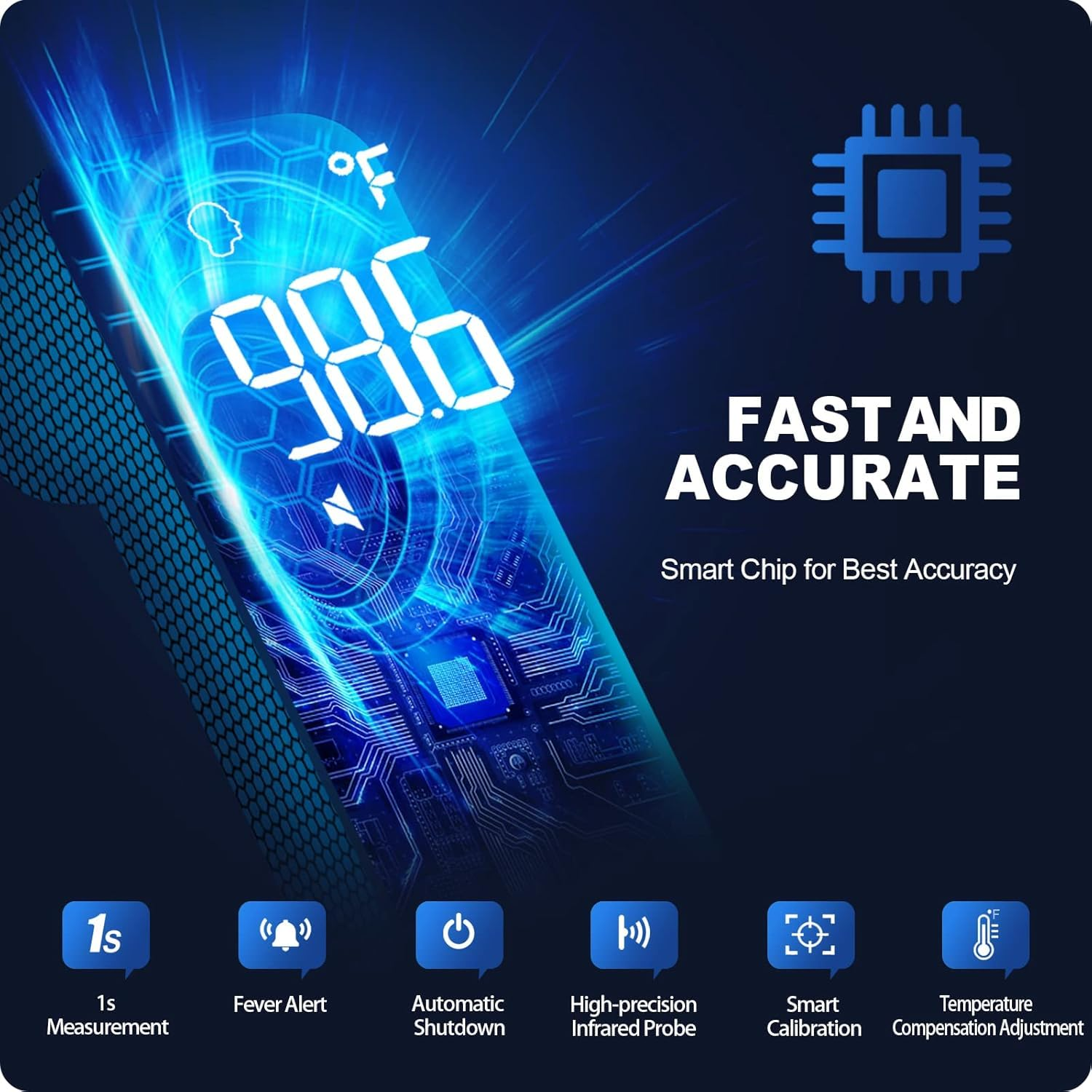 Baby Thermometer for Adults and Kids, Accurate Digital Baby Thermometer, Fever Alarm & Silent Mode, 2 in 1 Forehead & Object Mode image number 5