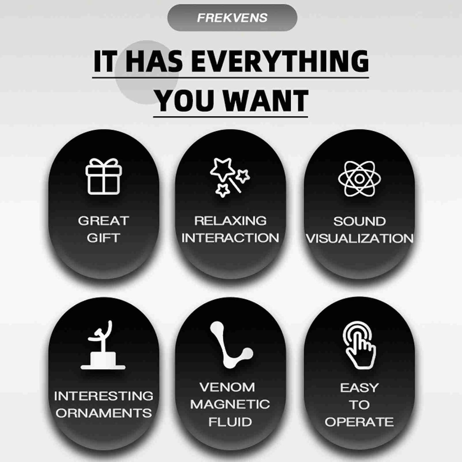 Ferrofluid Sound Visualizer, Dancing Ferrofluid with Music Rhythm, Magnetic Fluid Sound Partner, Symbiont in a Bottle, Ferrofluid Visual Music Mate Desktop Decor Gifts image number 4