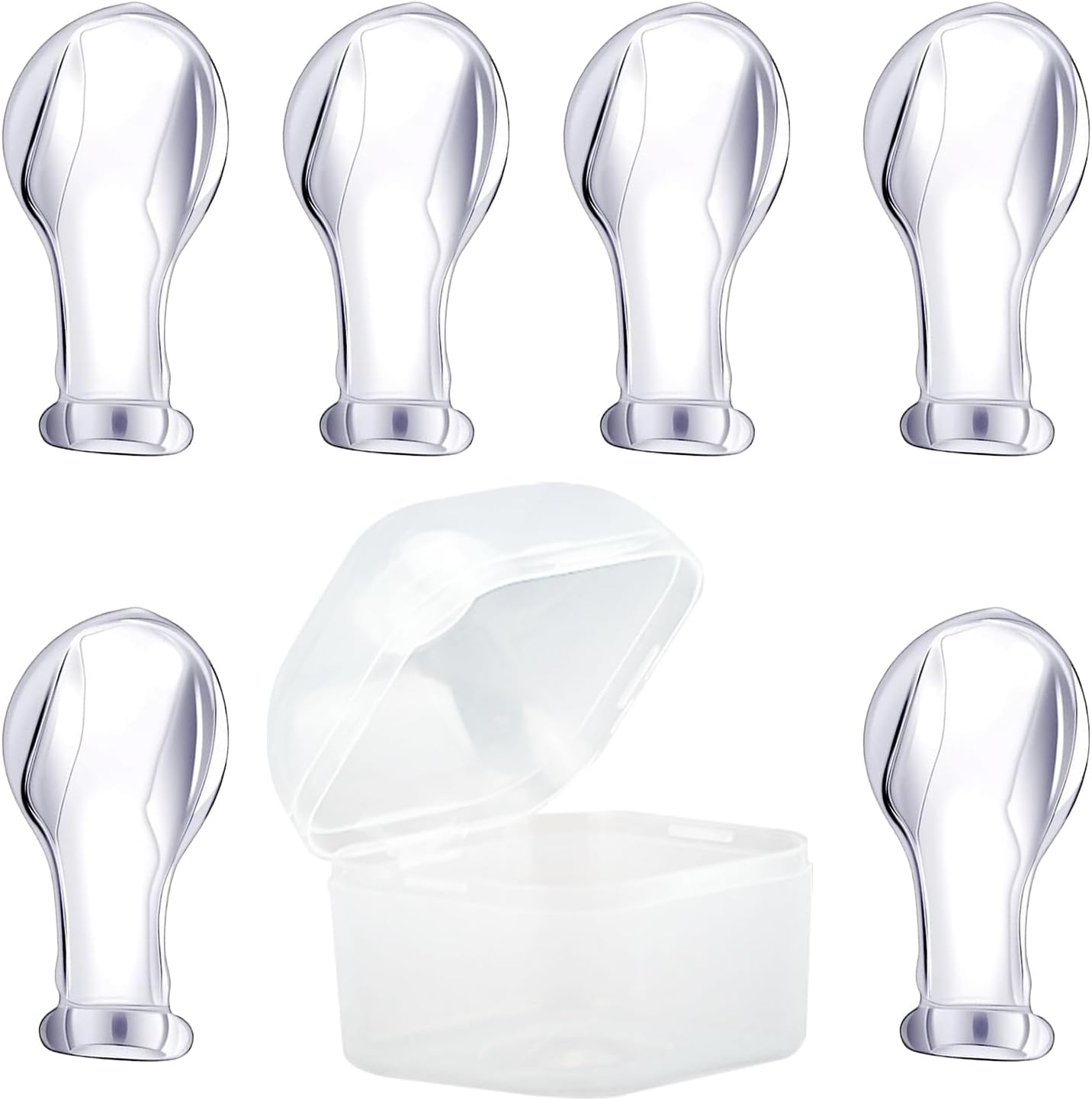 Adult Sized Pacifier Nipples: Replacement Silicone Big Teat - Value Pack with Case 6 Pack Large Size 6 image number 1