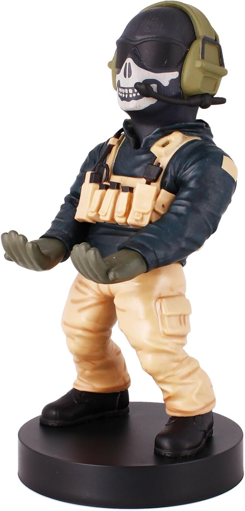 Power up Factory Exquisite Gaming: Call of Duty: Lt. Simon "Ghost" Riley - Original Mobile Phone & Gaming Controller Holder, Device Stand, Cable Guys, Licensed Figure image number 4