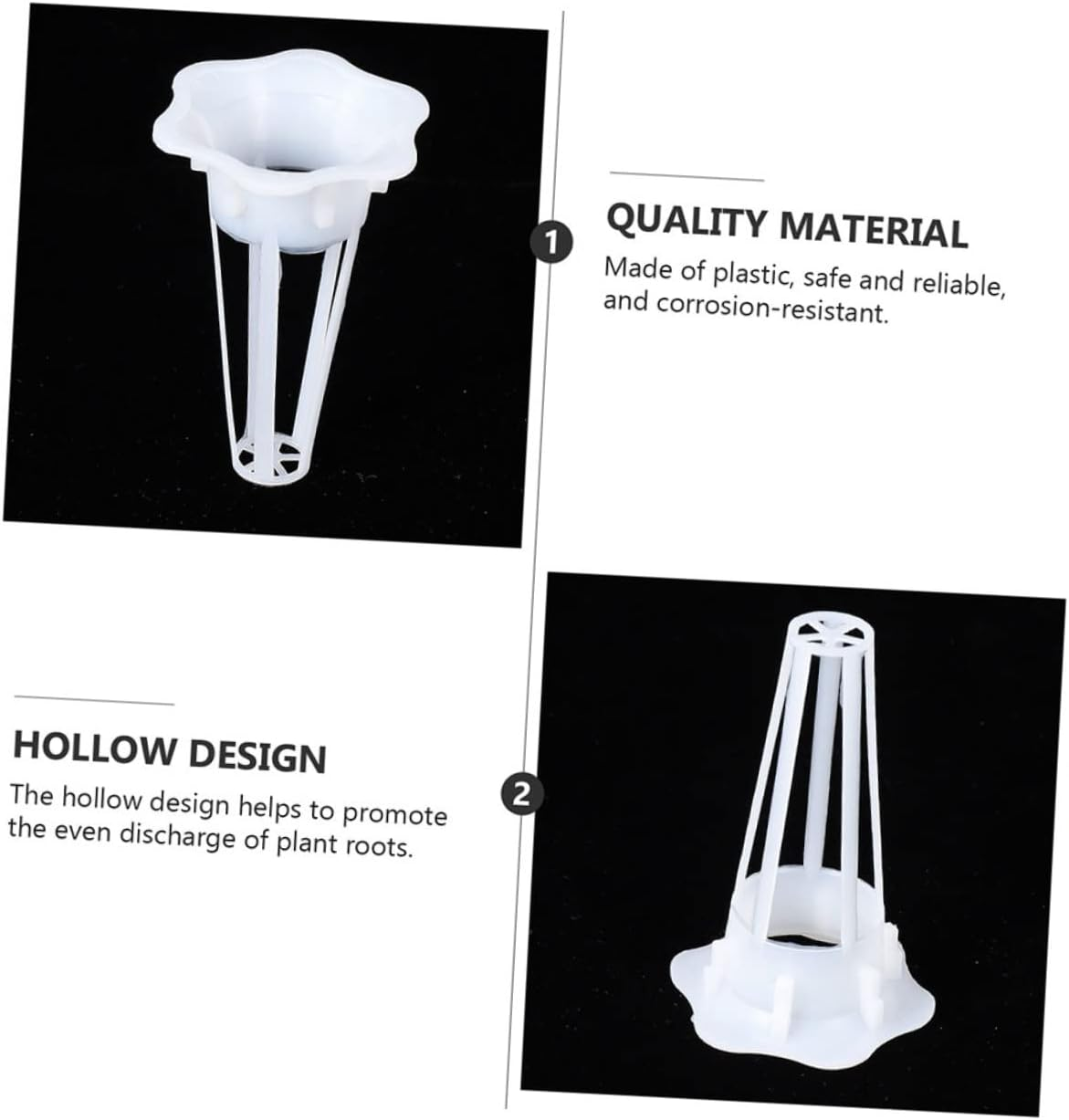 Yardwe 100Pcs Hydroponic Net Pots Mesh Cups for Plants Slotted Plastic Gardening Plant Baskets Grow Basket for Seedling Nursery and Hydroponic Systems