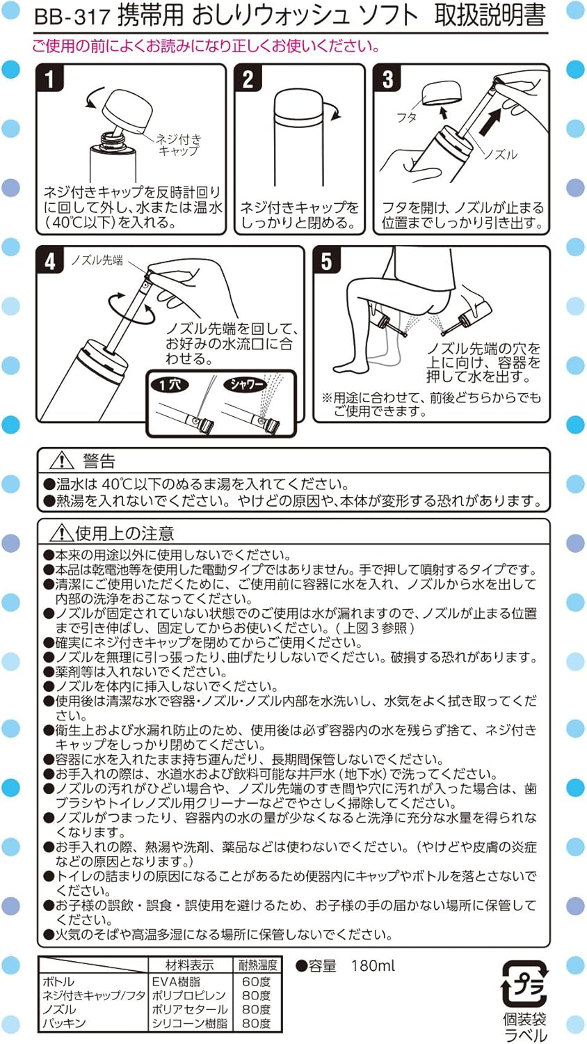 Portable Wash Buttocks Soft BB-317 (Japan Import) by LEC image number 5