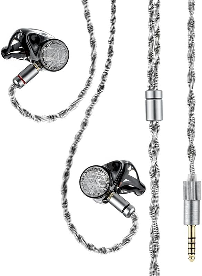 Moondrop Meteor 1Dd+2Ba+4Planar Earphone 0.78Mm 2Pin Interchangeable Design Mixed Cable with Replacebale Plug 3.5Mm Se+4.4Mm BAL Iems image number 4