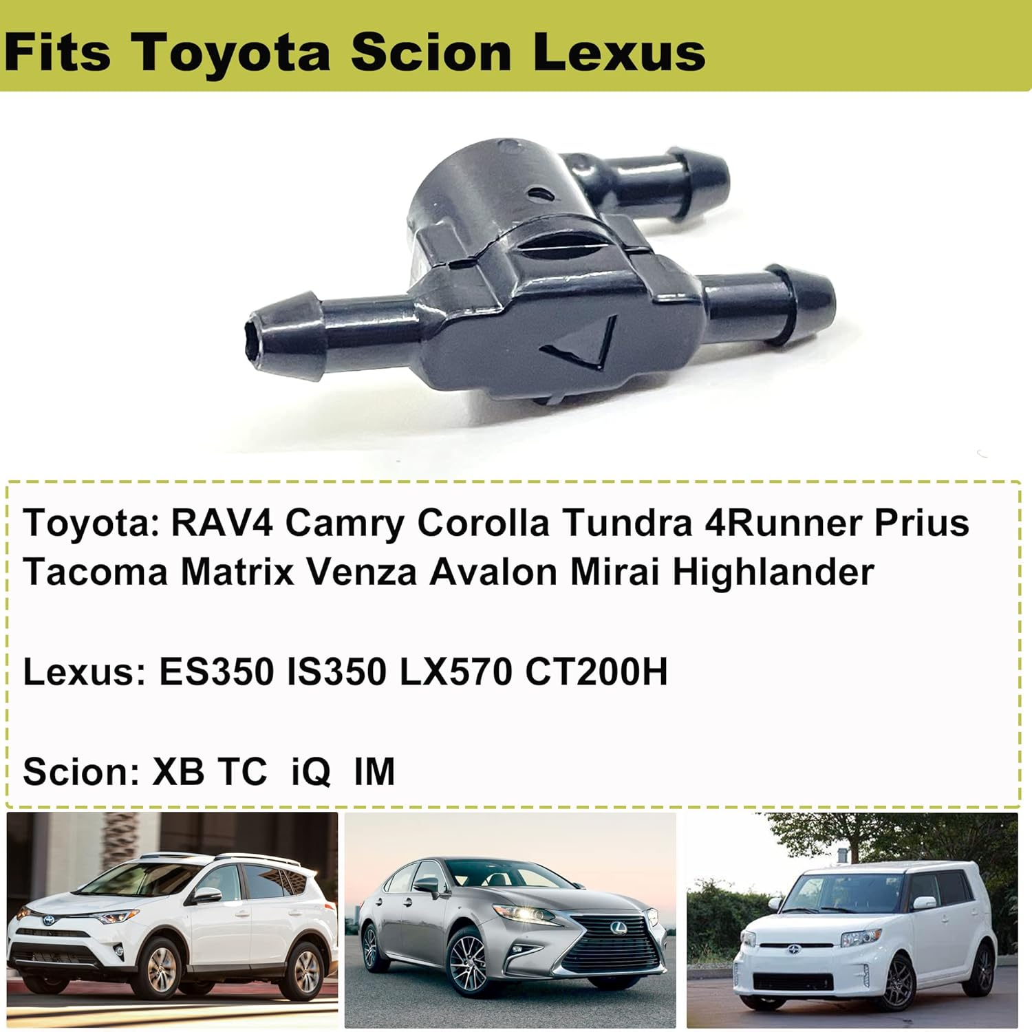 85321-28020 Windshield Washer Nozzles Kit, Automotive Replacement Parts Compatible with Toyota Scion Lexus image number 2