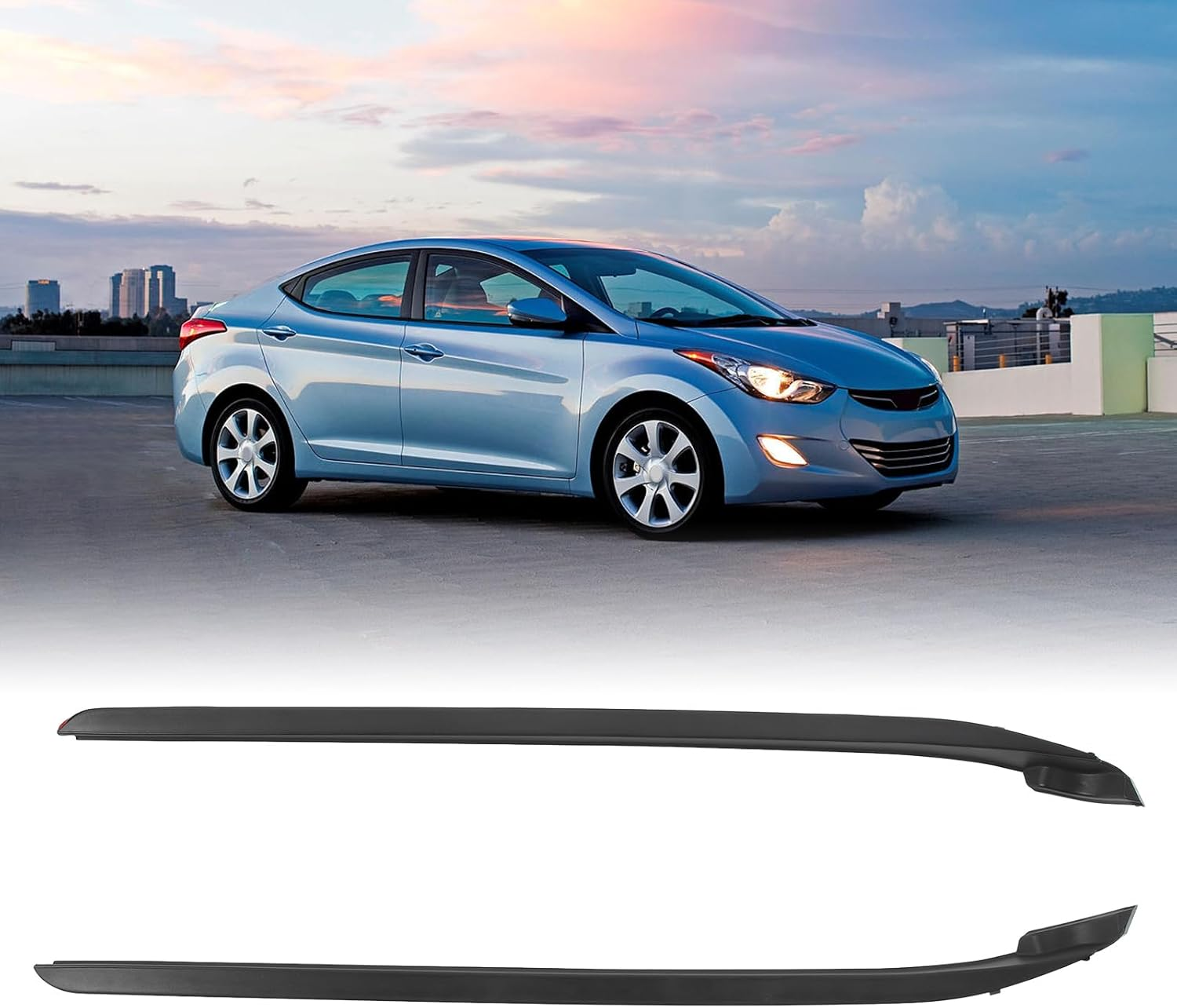 Pair Windshield Molding, Windshield Side Pillar Trim High Durability 86131 2L000 for Elantra I30 2008 2009 2010 2011 image number 2
