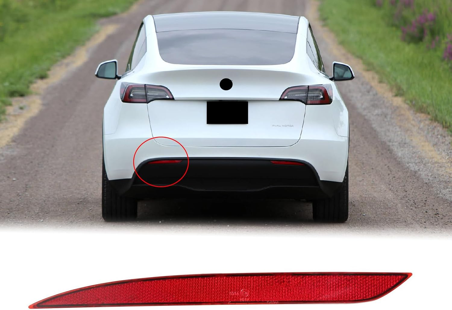 Rear Bumper Reflector Driver Side 1495817-00-C Compatible with Tesla Model Y 2020-2021，Left