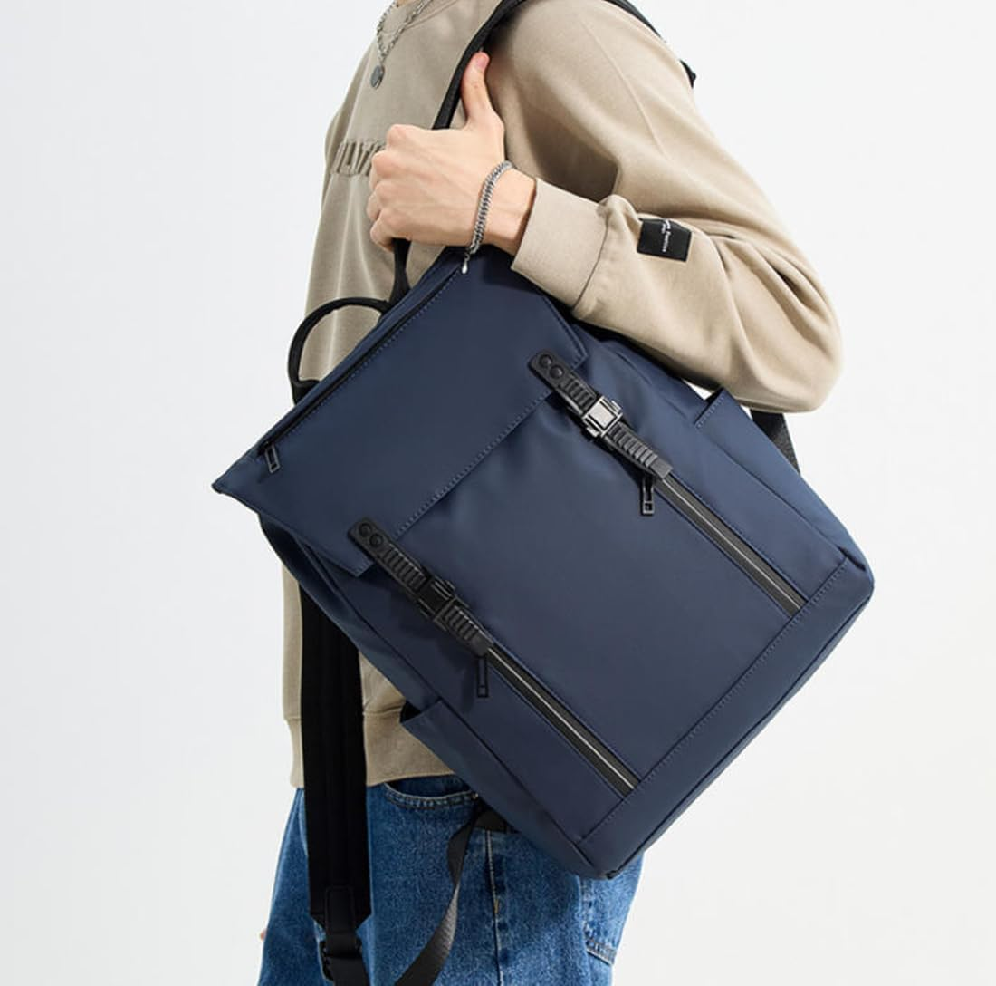 Fashion Laptop Backpack, Tear Resistant Business Backpack for Travelling, Extra Large Laptop Backpack for Men Women, Water Resistant Backpack for School, Fits up to 16Inch Notebook, Deep Blue image number 2