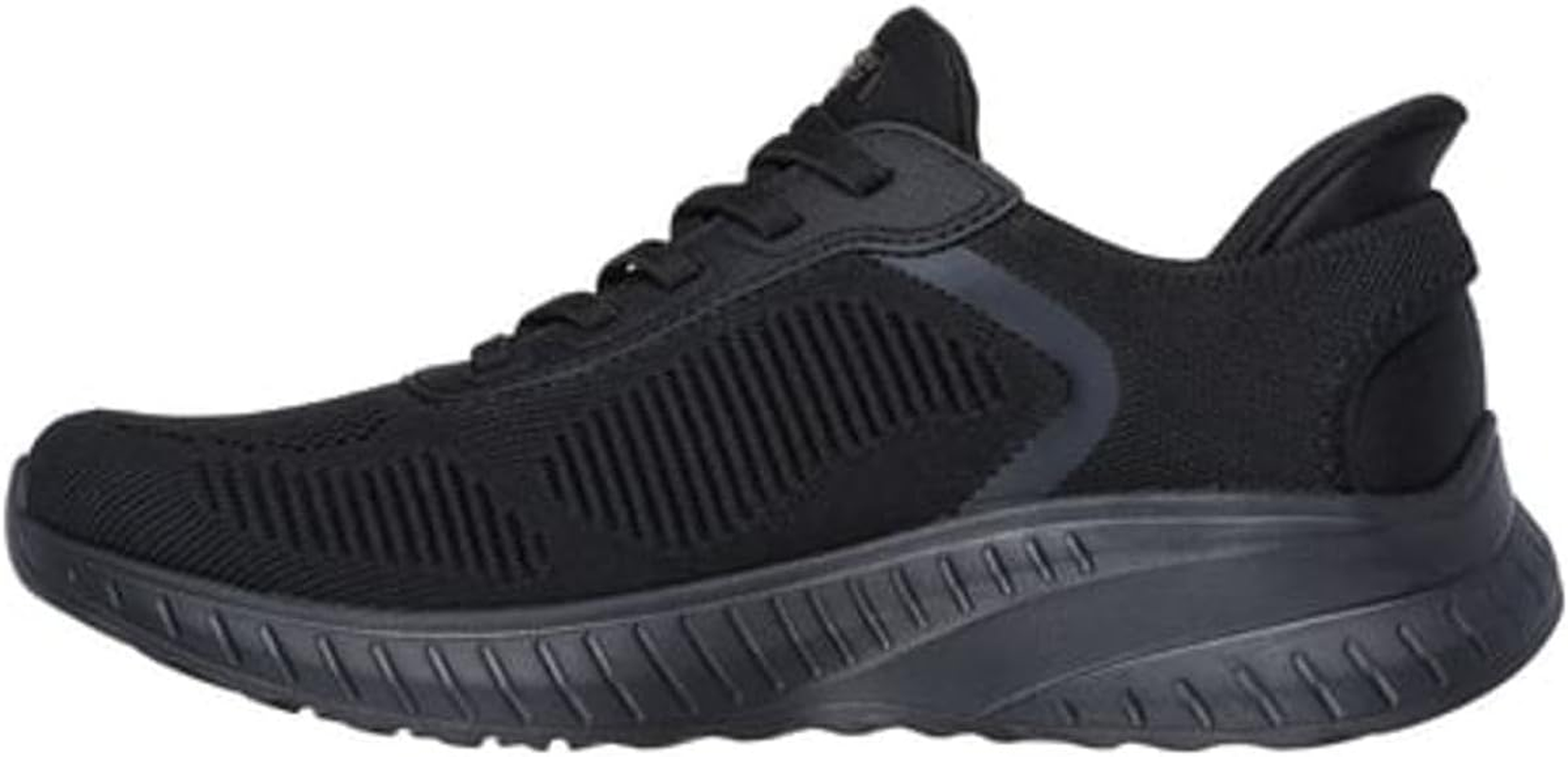 Skechers Women'S Hands Free Slip-Ins Bobs Squad Chaos-Current Muse Sneaker, Black/Black, 7 Wide image number 1