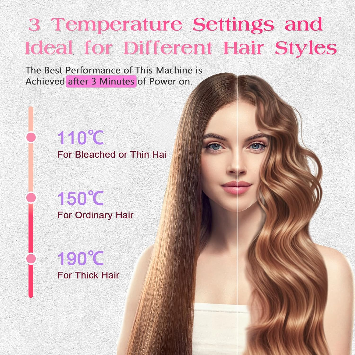 Electric Hair Straightener Brush, KYOEON Portable Cordless Mini Hair Straightening Brush for Women Travel, 9600Mah Rechargeable, Fast Heating Hair Straight Comb - Pink image number 6