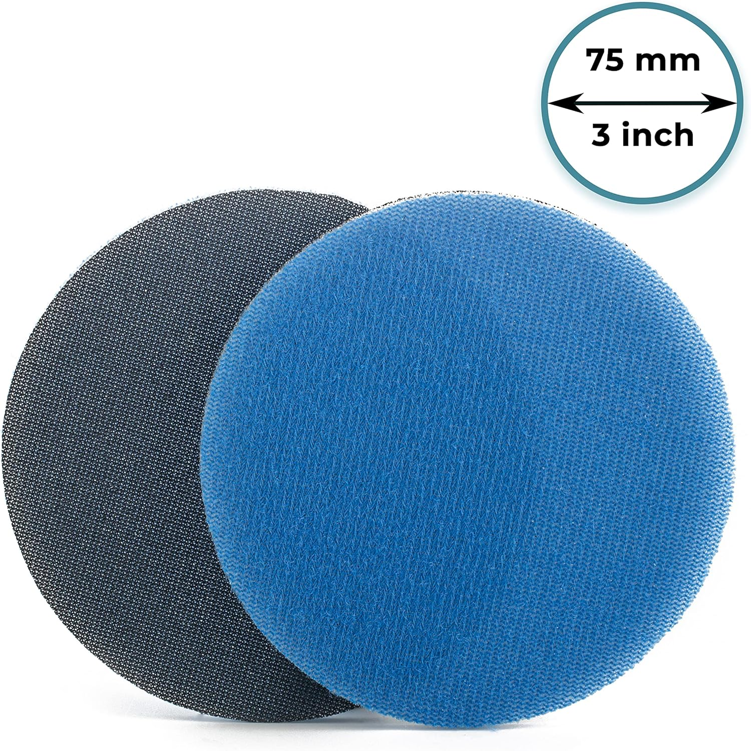 GLASS POLISH 75Mm Pre Polishing Abrasive Discs Glasx60 P500 - Pack of 20 Foam Backed Silicon Carbide with Inline Patterned Surface for Glass Scratch Removal on All Glass Types image number 2
