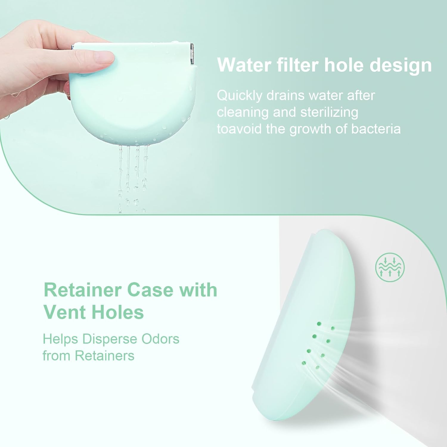 Ditind Silicone Retainer Case, 2 in 1 Aligner Remover Tool & Chewies, Portable Slim Night Guard Case with Lanyard, Orthodontic Mouth Guard Case Set for for Girl, Boy, Women, Men image number 5