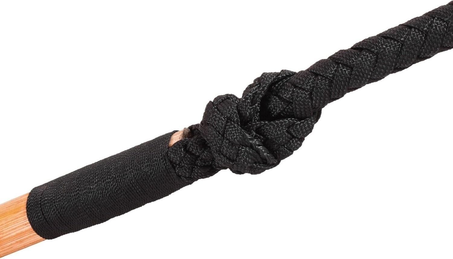 Stock Whip 7 Ft Long and 12 Plaits Leather Phobia Black and Red Para Cord Nylon Indiana Jones Equestrian Whip Bull Whip image number 4