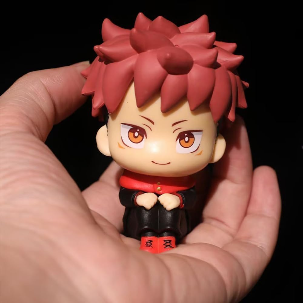 Handheld Jujutsu Kaisen Q Version Ltadori Yuji, Satoru Gojo Anime Peripheral Twisted Egg Car Doll Decoration (Q Version Itadori Yuji), JJ20231027 image number 2