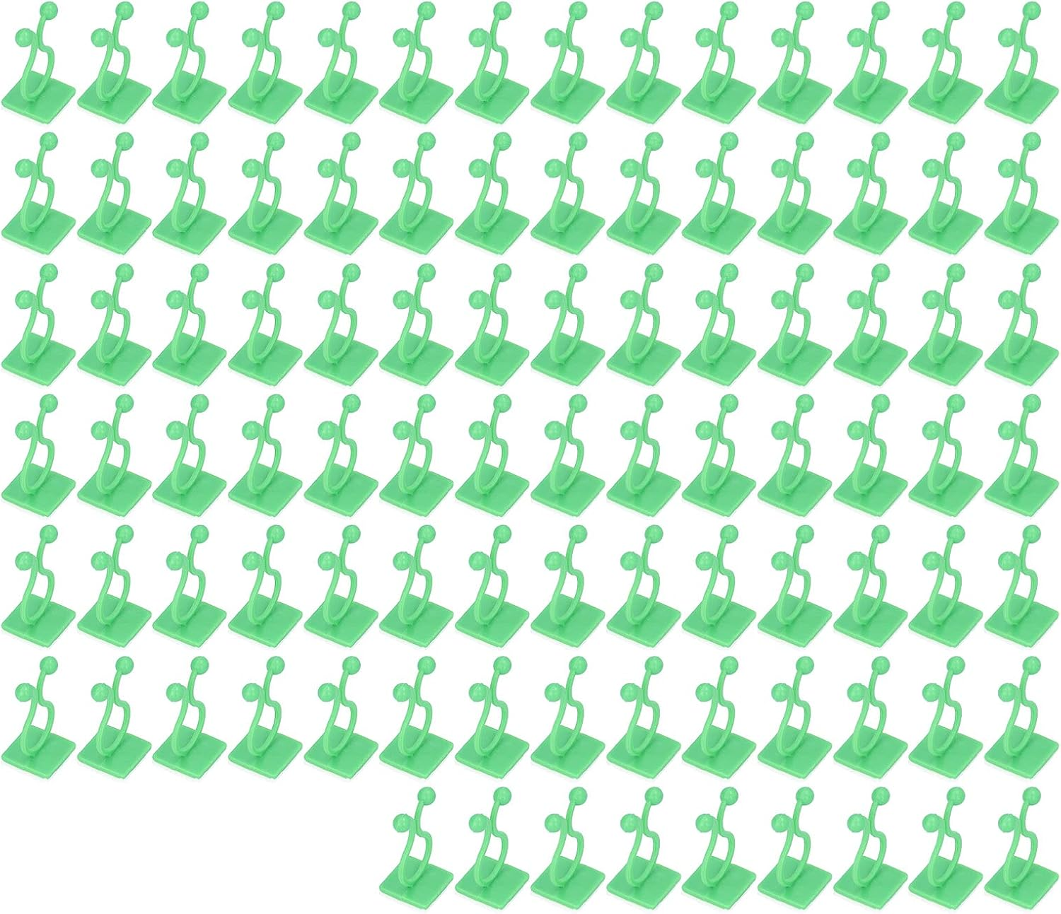 100PCS Plant Climbing Wall Fixture Wall Vines Fixing Clamp/Holder Self Adhesive Branch Fixture for Indoor Plants (White) (Green) image number 6