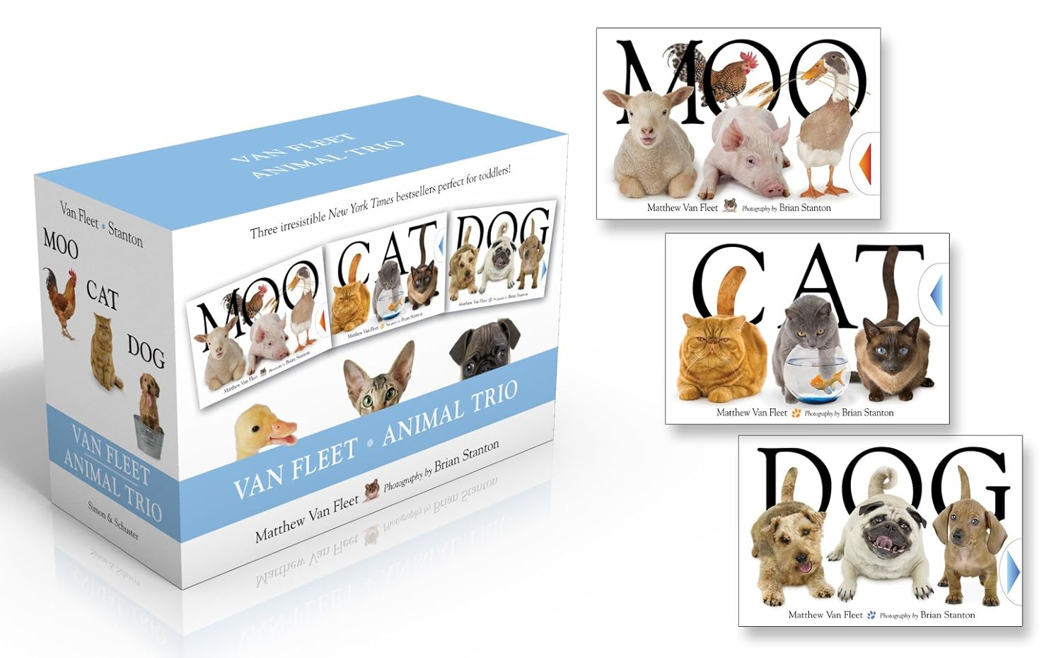 Van Fleet Animal Trio (Boxed Set): Moo; Cat; Dog