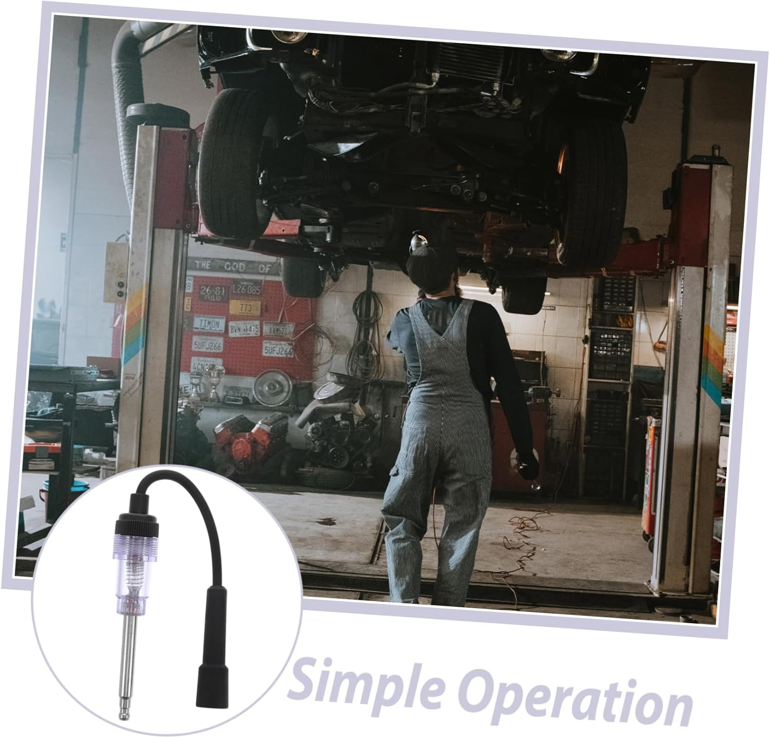 COOLHIYA Inline Spark Plug Ignition Tester Dual-Hole Diagnostic Detector for Automotive Engine Coil Test, Portable Ignition Spark Tester Tool for Car and Lawn Equipment image number 3