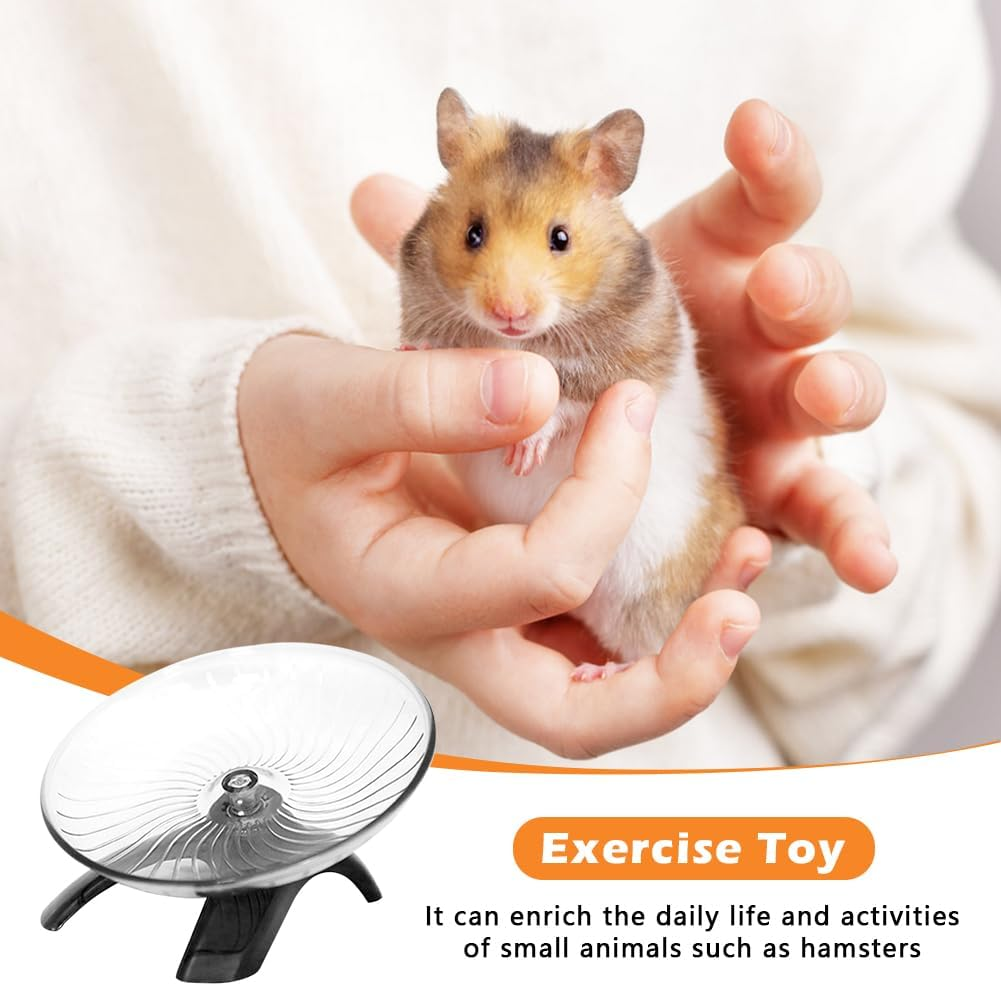 Hamster Wheel, Hermit Crab Climbing Toys Silent Running Exercise Wheel, Small Animal Exercise Wheels Hermit Crabs Wheel for Hamsters, Gerbils, Hermits Crabs Small Cage(Color:Grey 18Cm)
