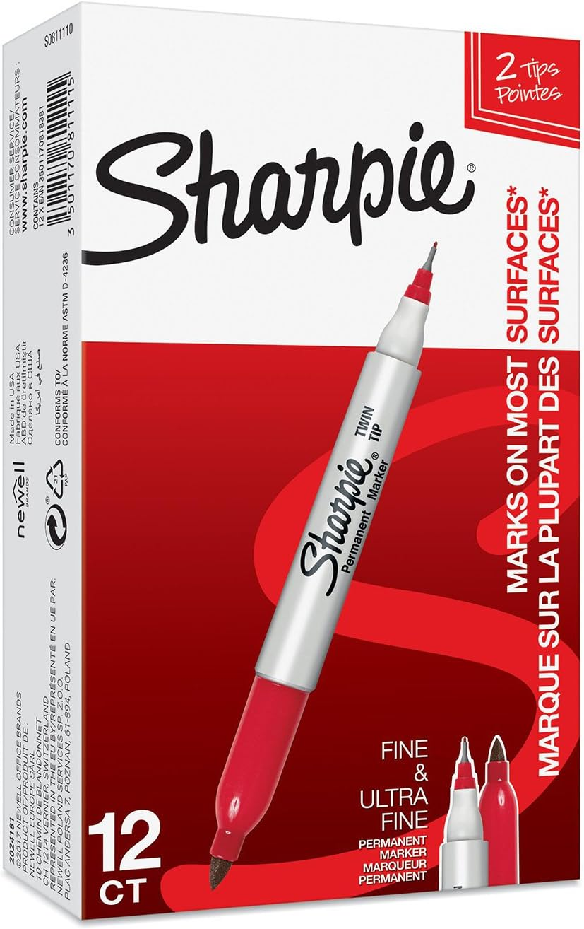 Sharpie 2065409 Twin Tip Permanent Marker (Pack of 8) image number 5