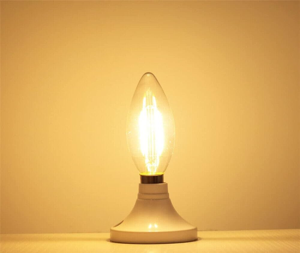 Tootoo 10Pcs 4W 6W Edison Light Bulb Vintage Industrial Cafe Bar Filament Led Globe E14 (1X(4W-Candle-Warm White)) - 10X(4W-Candle-Cool White) image number 6