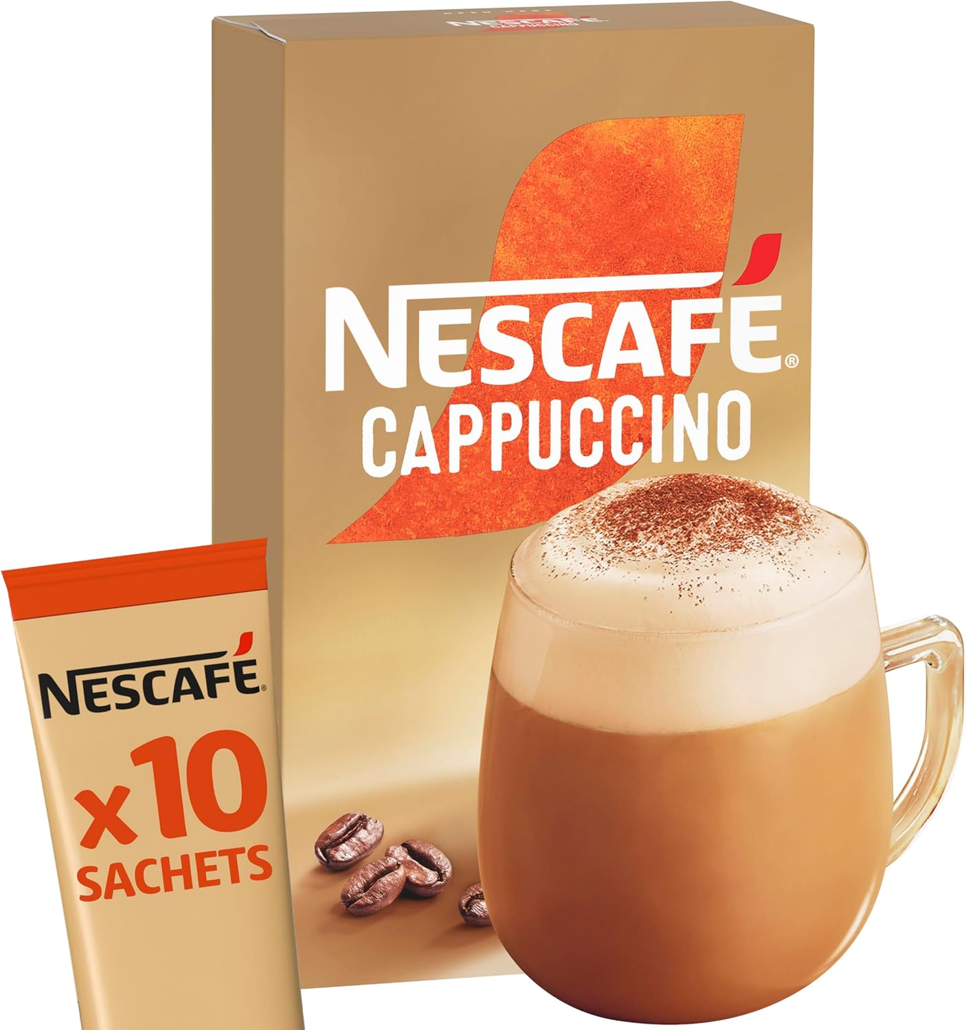 NESCAF&Eacute; Cappuccino Coffee Sachets 80 Pack, 8 X 10 Pack