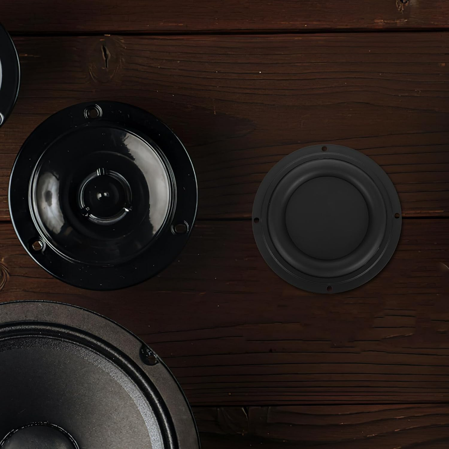 BESPORTBLE 4Pcs 4-Inch Passive Bass Diaphragm Speaker Vibration Plate Screws 105Mm Rubber Radiator Membrane for Car Audio Subwoofer Loudspeaker Repair image number 1