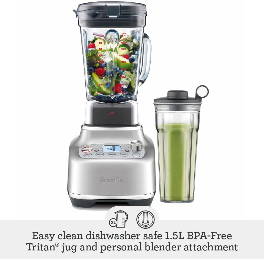 Breville the Super Q Blender, Brushed Stainless Steel, BBL920BSS
