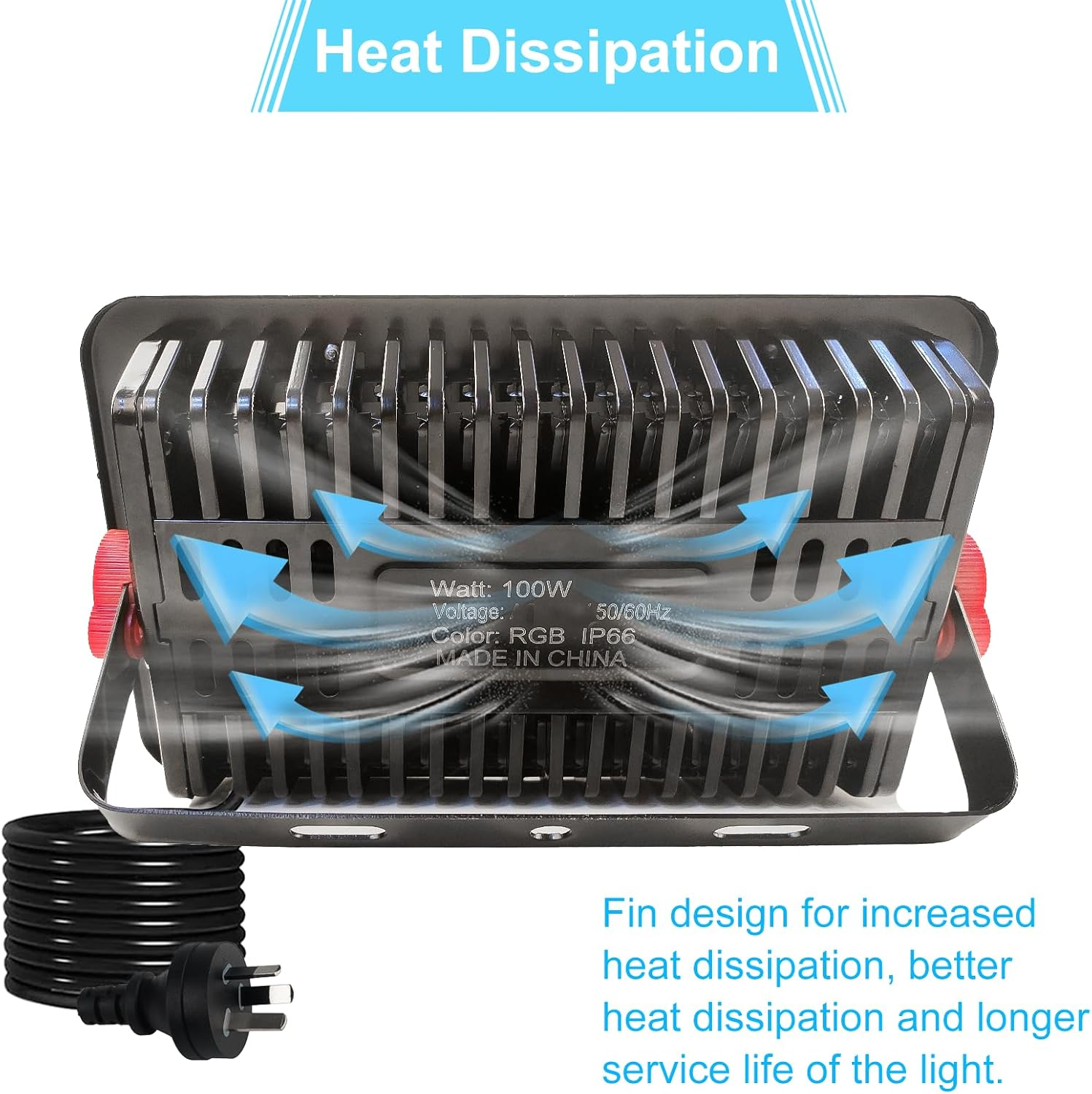 2 Pack 100W RGB Flood Light, RGB Color Changing Floodlight, Smart RGB Floodlight with Remote, for Stage Lighting, Birthday Parties, Posters, Discos, KTV, Parties, Clubs, Weddings image number 5