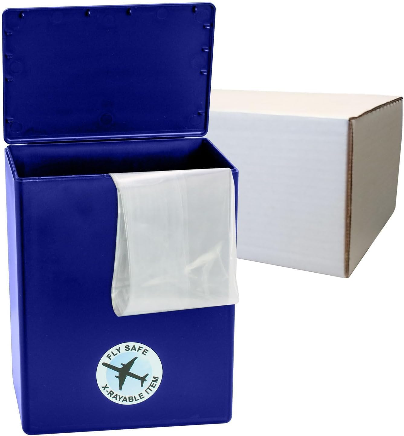 TSA Approved Fly-Safe and Temporary Travel Cremation Urn Kit for Human Ashes - Airline and Mail Friendly - 192 Cubic Inch Capacity - Airline-Ready Black Plastic Urn with Included Mailing Box