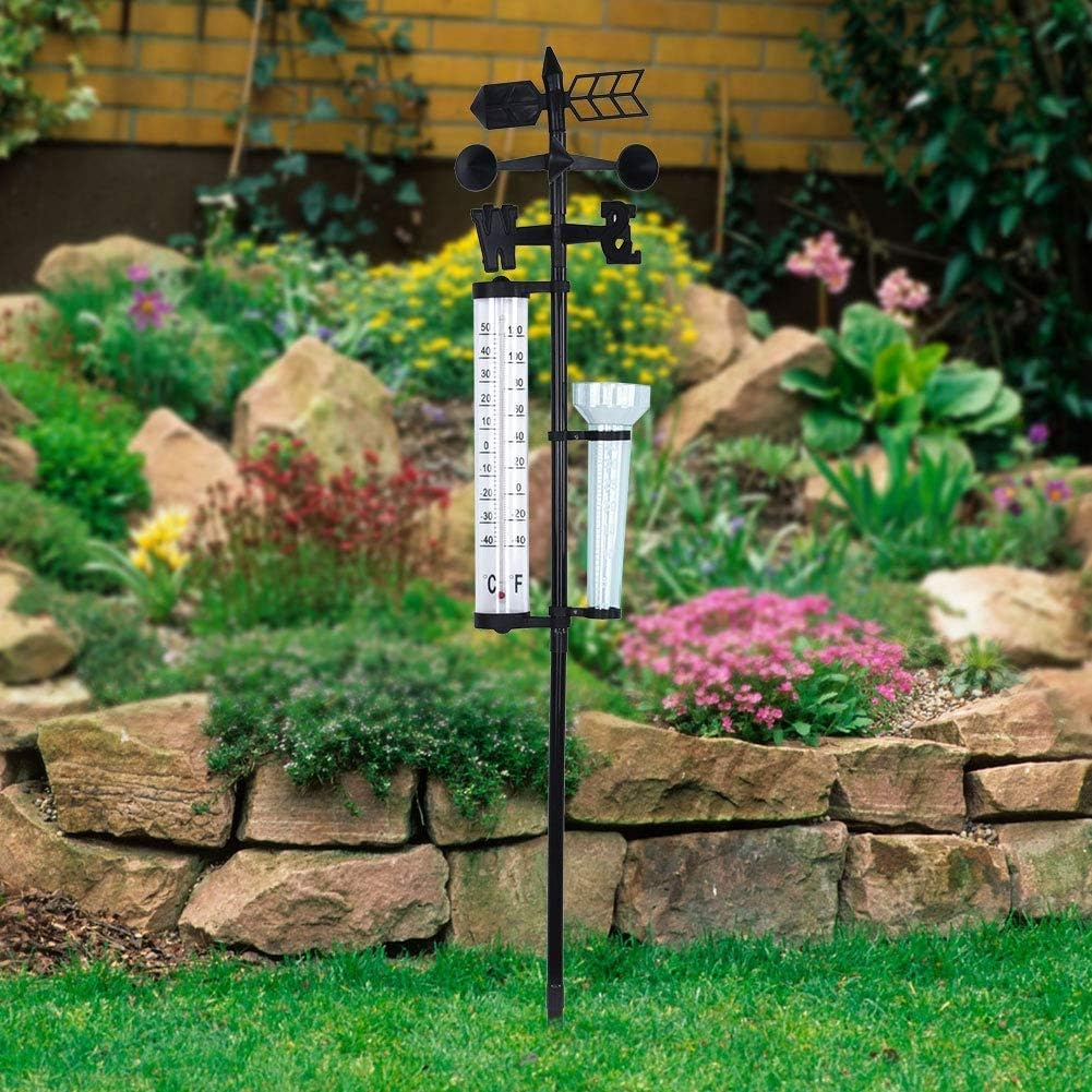 Garden Weather Station, Weather Station Rain Gauge, Wind Gauge Rain Gauge and Thermometer for Garden, Farm, Field image number 5