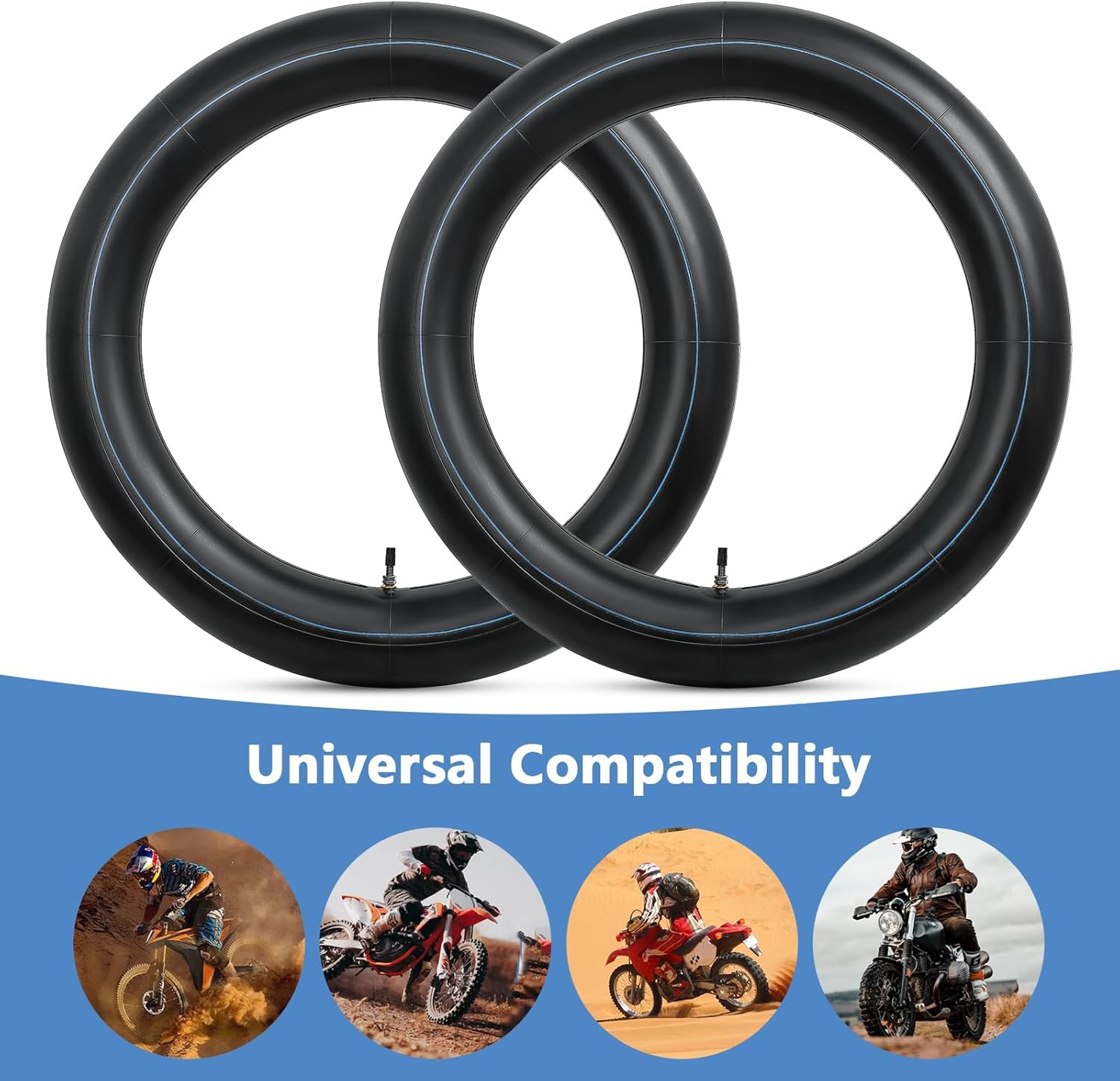 2 Pcs 3.25-16 Tube,3.50-16 Tube, TR4 Valve,3.25/3.50-16 Heavy Duty Motorcycle Inner Tubes,Compatible with 3.25-16 3.50-16 90/100-16 Off-Road Motorcycles/Dirt Pit Bike Front Rear Tire,Pt-037 image number 4