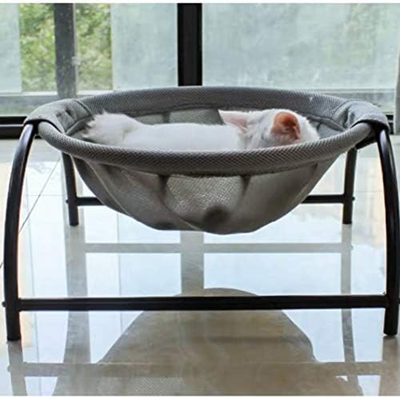 Cat Bed Dog Bed Pet Hammock Bed Free-Standing Cat Sleeping Cat Bed Cat Supplies Pet Supplies Whole Wash Stable Structure Detachable Excellent Breathability Easy Assembly Indoors Outdoors (Gray) image number 3