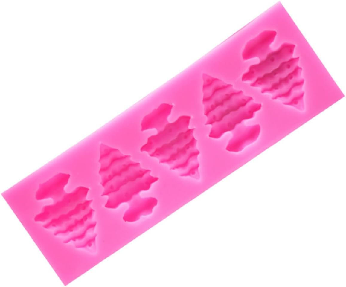 UPKOCH 3Pcs Christmas Tree Silicone Molds Tree Shape Cake Decorating Tools Baking Mold for Cupcake Dessert Fondant DIY image number 4
