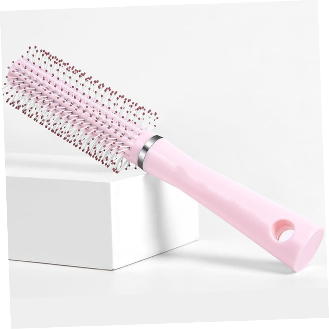 Beaupretty round Styling Brush for Blow Drying with Gentle Scalp Friendly Mini Teeth Curling and Lifting Hair Roller for Women Compact Travel Hairbrush for Fast Hair Setting and Detangling image number 3