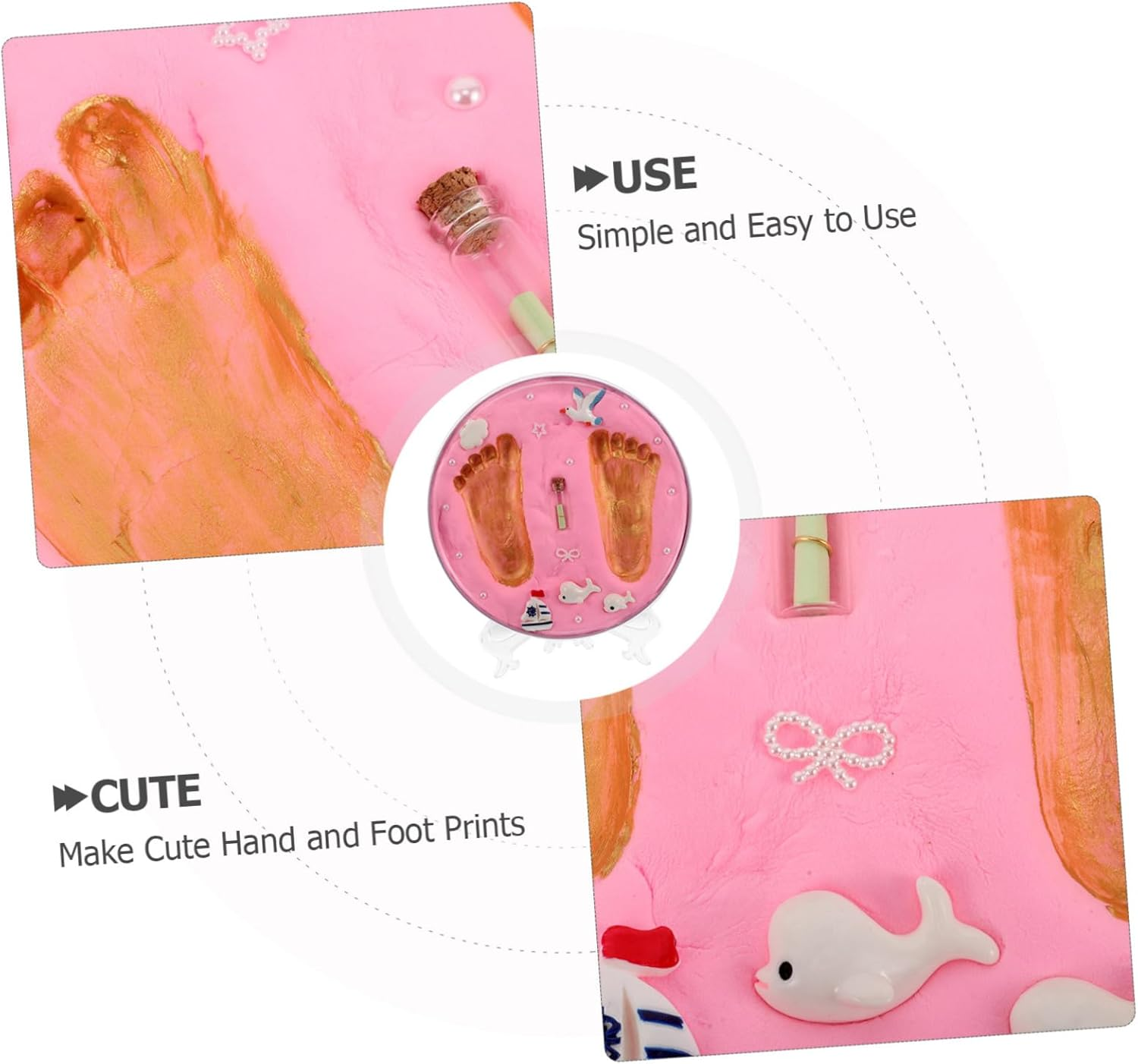 Handprint Mud Registry Search Handprint Photo Frame Kit Footprint Ink for Newborn Keepsake Handprint Ornament Kit Handprint Frame image number 1