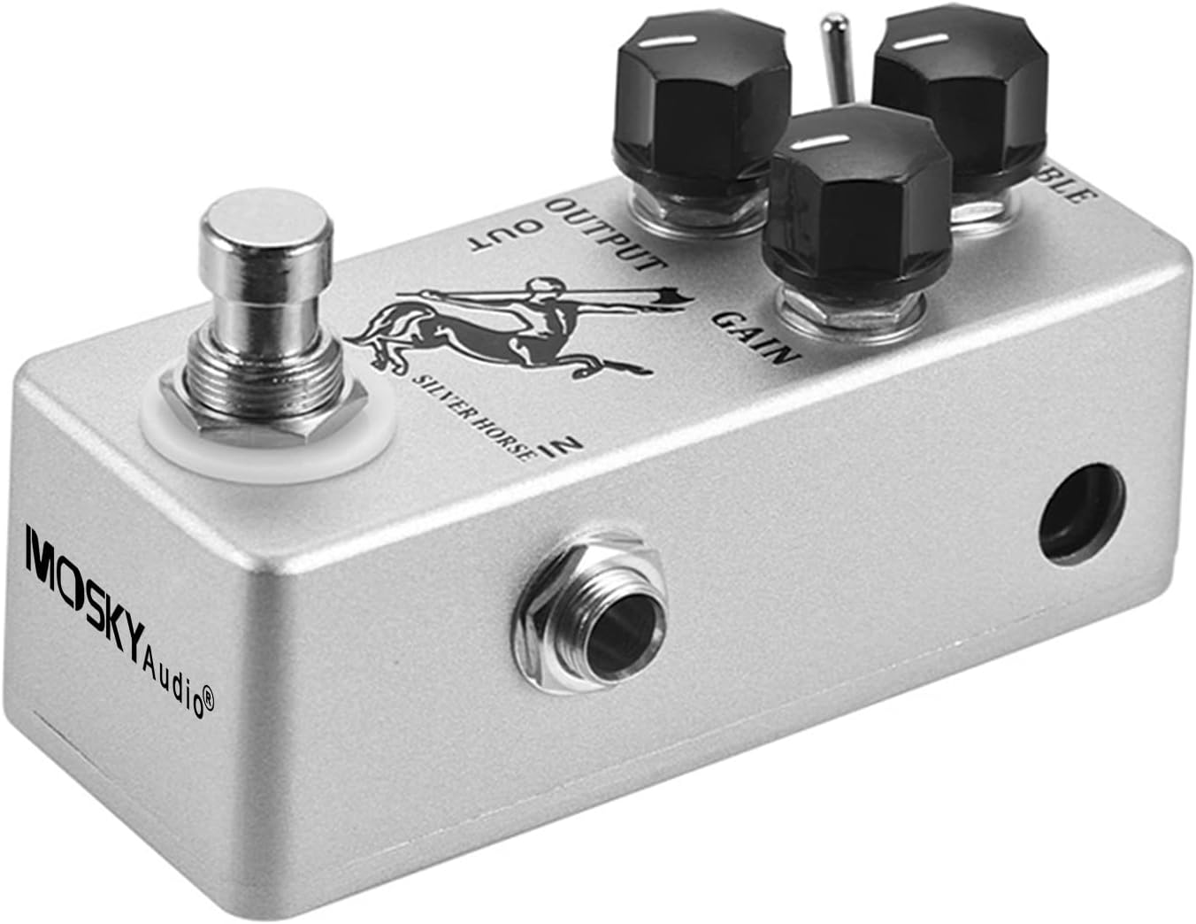 Overdrive Effect Pedal, Silver Horse Overdrive Boost Guitar Effect Pedal Full Metal Shell True Bypass image number 2
